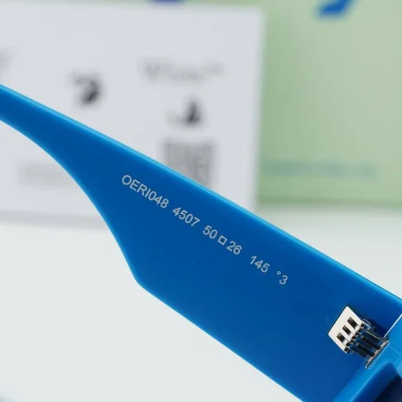 Off-White OERI048 FRANCISCO 4507 Square Sunglasses – Blue/Grey - Picture 8 of 9